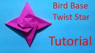 Origami Bird Base Twist Star (Tutorial)