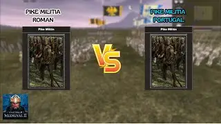 Total War: Medieval II 1vs1 Pike militia portugal vs Pike militia roman