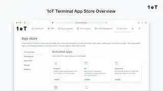 1oT Terminal App Store Overview