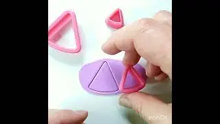 Rounded Bottom Triangles (#07) by ClayArtDepot. Polymer Clay Cutters