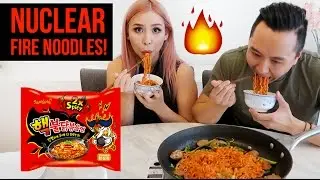 NUCLEAR SPICY FIRE NOODLES - COUPLE CHALLENGES (MUKBANG)