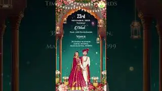 4 Muslim Marriage Wedding Card | Nikah Ceremony Invitation Video 💫 🎉 #nikah #trending #viral