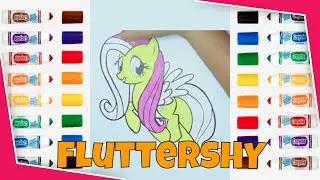 Coloring My Little Pony Fluttershy - coloreando Mi Peque&ntilde;o Pony Fluttershy