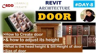 Create & Modify DOOR | Apply Material in Door | #8 Revit Architecture Tutorial 2020 beginners |