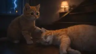 Orphan Kitten raise his Brothers and sisters #cat #love 