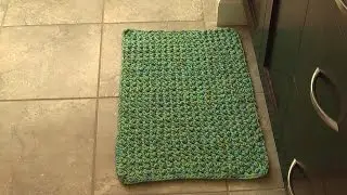 Crochet floor area mat & rug, tutorial