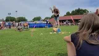 Three County Fair 2025 Wood Chopping Race