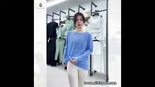 Custom-made breathable yoga blouses women's split sports fitness tops loose light yoga clothes