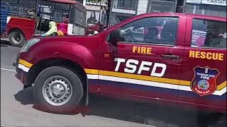 Telangana Fire Service! New ISUZU car Convoy. pride of telangana! TSFD! Subscribe.