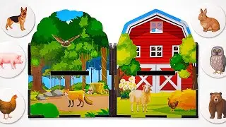 Learn Forest & Farm Animal Names with Activity Puzzle | Best Learning Video for Kids & Toddler