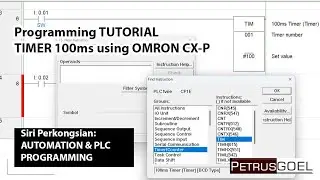 Tutorial Programming TIMER 100mS on OMRON PLC using CX-Programmer