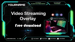 5+ Design Free Livestream overlay pack | Twitch OBS Stream Overlay in Photoshop Free Templates
