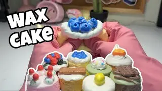 Cakes covered with wax, breaking these cakes