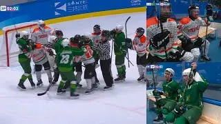 INDIA🇮🇳 VS TURKMENISTAN🇹🇲 | FIGHT IN ASIAN ICE HOCKEY CHINA | ICE HOCKEY INDIA