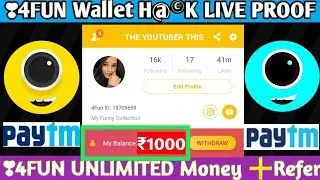 4FUN Unlimited Wallet Money|4Fun Unlimited earning in 1sec Live proof| 4FUN H@&copy;K