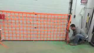 Loading Dock Safety Net - Wall Mounted Bracket Demonstration