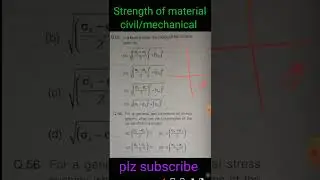 ssc je civil/mechanical strength of material Mohr circle radius and centre Strength of material som