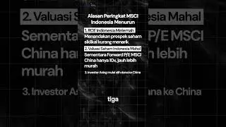 Morgan Stanley Pangkas MSCI Indonesia!