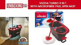 Vileda Turbo 3 in 1 with Microfibre Pad, Spin Mop For Cleaning Floors