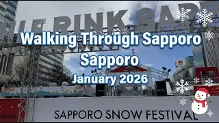 Walking Through Sapporo: Snow Festival Construction (January 2026)