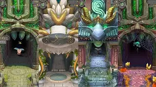 Temple Run 2 Sky Dome Vs Enchanted Palace Vs Great Wall Vs Spooky Summit Maps