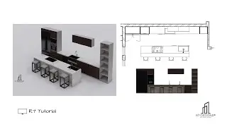 Kitchen Design | 3 Bedroom House | Revit