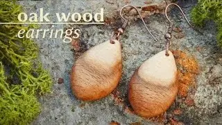 Handmade wooden earrings | I turned a piece of firewood into jewelry