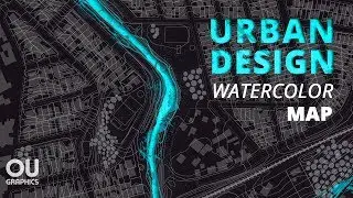 Watercolor Urban Design Map in Photoshop