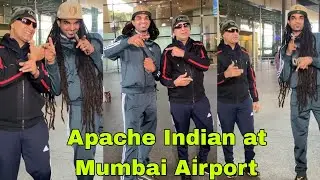 British Singer Songwriter Steven Kapur Aka Apache Indian Arrives at Mumbai Airport