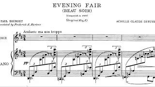 Beau soir (D Major), Claude Debussy, Piano Accompaniment.