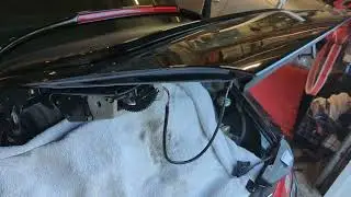 Porsche 964 rear spoiler mech transmission in action