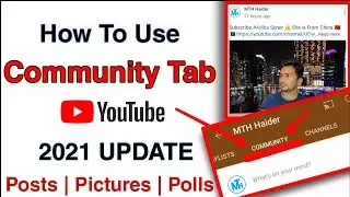 How to POST PHOTOS, POLLS to your YOUTUBE COMMUNITY TAB on your PHONE!! (2021) | MTH Haider