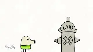 Doodle Jump near a fire hydrant