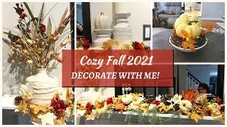 Fall 2021 Decorate with Me | Cozy Fall Living Room Ideas | Cozy Rustic Modern Farmhouse Fall Decor
