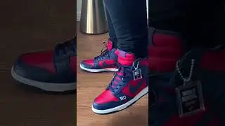 SUPREME NIKE SB DUBK HIGH - BY ANY MEANS RED NAVY #onfeet #shorts