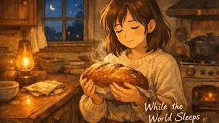Baking Bread While the World Sleeps🌙🍞| Cozy Night Routine, Slow Living & Healing Silence#ghiblistyle