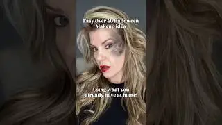 Easy Over 40 Halloween Makeup Idea 🖤 #over40makeup #halloweenmakeup