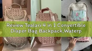 Review Tealari 4 in 1 Convertible Diaper Bag Backpack,Waterproof Baby Diaper Bag with Changing Pad,C