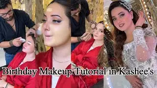 Rabeeca Khan Birthday Makeup Tutorial in Kashee salon || Rabeeca Khan Birthday