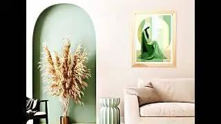 Crescent Elegance Digital Art Print | Serene Hijabi Wall Decor for Instant Download...