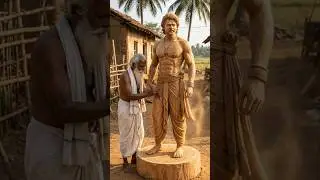 #woodstatue &ldquo;A Village Wood Carver Bringing a Wooden Statue to Life | Pure Handcrafted Art&rdquo;#sorts👍❤️
