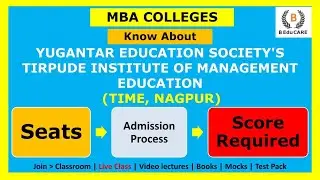 Tirpude Institute Of Management Education, Nagpur - Seats| Admission Process | Score Required?