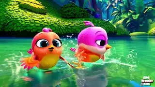 🏞️🎶 Splash, Splash, Splash! In the River! Kids Song - Birds, Water Play & Happy Times!