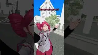 Teto crashes her bicycle and gets clipped by Gumi #shorts #kasaneteto #teto #talkloid #gumi
