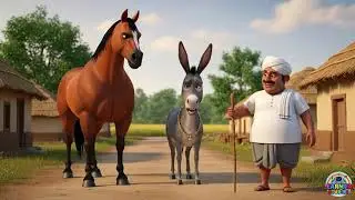 Horse and Donkey | English Animated Moral Story for Kids