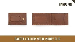 Dakota Leather Bifold Metal Money Clip Wallet in Chestnut Brown - Hands On