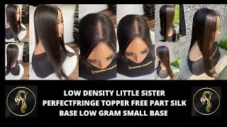 LITTLE SISTER LOW DENSITY TOPPERS | FREE PART | 100% HAND TIED | VIRGIN HAIR | SMALL BASE | LOW GRAM
