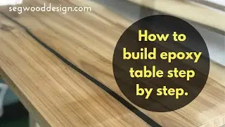 Epoxy coffee table - step by step build. Poplar wood with ocean blue epoxy.