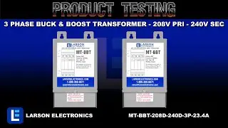 3 Phase Buck & Boost Transformer - 208V Primary - 240V Secondary - 23.4 Amps on Secondary - 50/60Hz