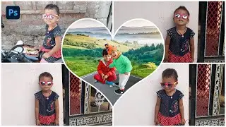 How to make Heart Shape Collage in Photoshop | How to create Collage in Photoshop Collage